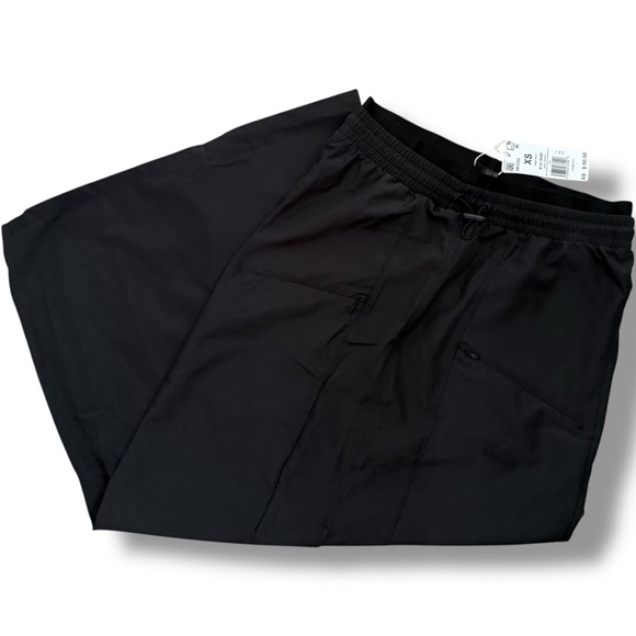 Adidas Adiclub Skirt Black Maxi Long XS JM1250‎ Split Hem Zipper Pockets Stretch - Picture 2 of 7